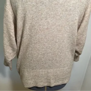 Cato Women's Sz XL Cowl Neck Sweater Oatmeal Heather Beige Dolman Sleeve Stretch thumbnail 8