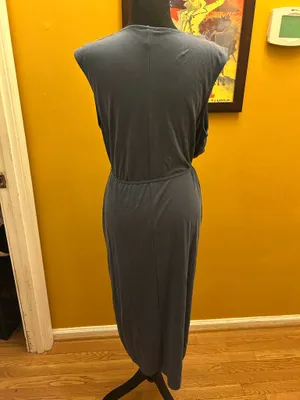 A New Day Steel Blue/Gray Wrap Jersey Dress Size XL thumbnail 3