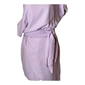 WISH Rise Purple‎ One Shoulder Tie Waist Asymmetrical Mini Dress Size S thumbnail 7