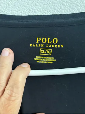 Polo by Ralph Lauren Black V-Neck Tee with Red Pony XL thumbnail 3