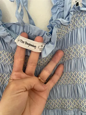 Light Blue Smocked Maxi Dress thumbnail 5