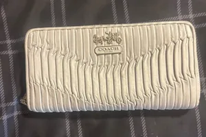 Coach Quilted Zip-Around Wallet with Logo Plaque thumbnail 1