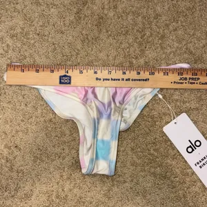 Alo X‎ Frankies Bikinis Cheeky Bikini Bottom Pastel Checker Size S thumbnail 6