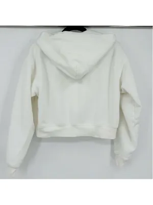 Aritzia Women's Tna White Terry Fleece Boyfriend Boxy Zip Hoodie XS thumbnail 3