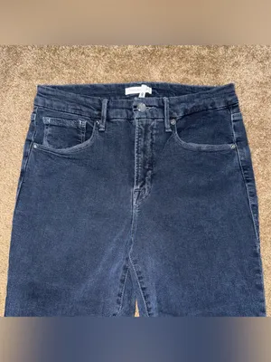 Good American GLCRE899T Good Legs Crop Jeans High Waist Sz 12 / 31 Blue344 Dark thumbnail 3