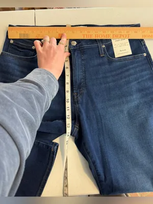 Madewell The Short Curvy Flare Crop Jean in‎ Super Stretch Denim size 32 short thumbnail 4