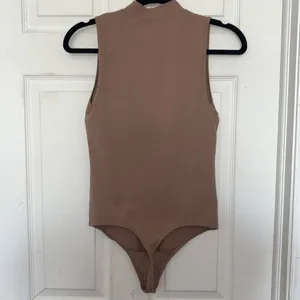 Abercrombie & Fitch Tan Soft A&F Collection Bodysuit Size M thumbnail 2