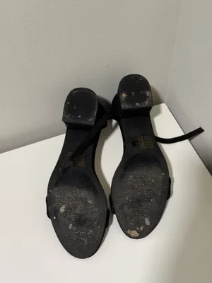 JustFab Black Chunky Heels thumbnail 4