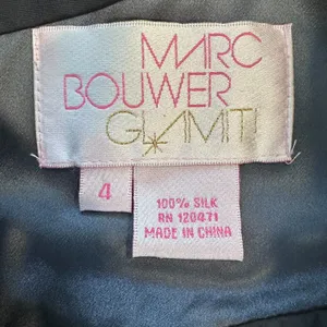 MARC BOUWER GLAMIT Size (4) Women's Dress Gray 100% Silk Formal Beaded‎ thumbnail 3