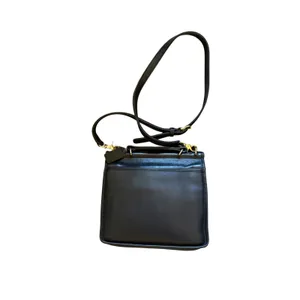 Vintage Coach Willis Bag‎ 9927 Black Leather Crossbody Satchel Brass Hardware thumbnail 3