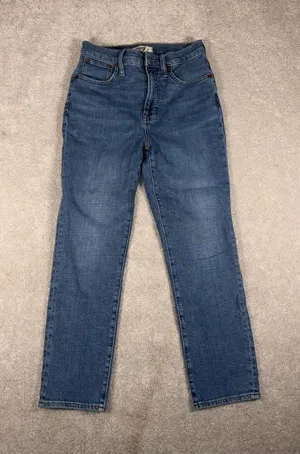 Madewell The Perfect Vintage Crop Jean 26‎ High Rise Med Wash thumbnail 1