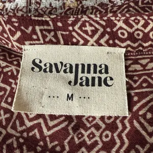 Savanna Jane Embroidered Blouse Tunic Top Medium Rayon Boho thumbnail 10