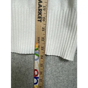 French Connection Medium Sweater Striped Mock Neck White‎ Black Long Sleeve thumbnail 4