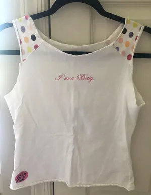 Vintage Betty Tank Top White Size XS thumbnail 1