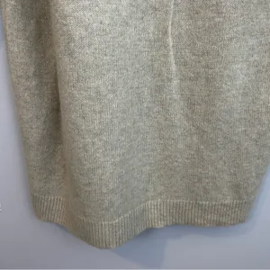 Madewell Wool Blend Oatmeal/Tan Balloon Sleeve V-neck Sweater Dress Size Large thumbnail 10