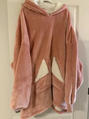 pink blanket hoodie thumbnail 1