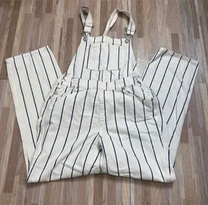 Universal Thread White Overalls with Blue Pinstripes Women’s Size XS (0) thumbnail 1