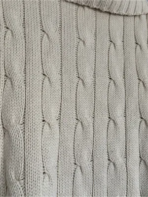 Ralph Lauren Vintage 100% Tussah Silk Cable Knit Cardigan Vest Sleeveless Medium thumbnail 5