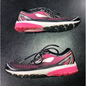 Womens Brooks‎ Ghost 10 Cloud Cushion Athletic Running Shoes Size 7.5 Black Pink thumbnail 11