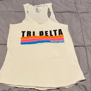 Alternative Cream Tri Delta 2020 Bod Day Sorority Tank Top (S) thumbnail 1