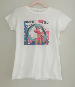 BRISCO T-Shirt Hatsune Miku Anime 100% Cotton Size L thumbnail 1