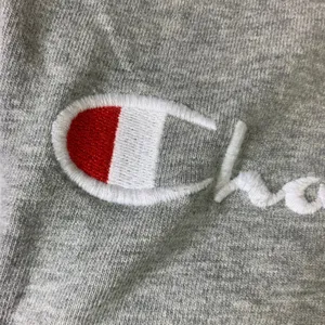 Champion Womens Colorblock Crop‎ Top Grey White Navy V-Neck Script Logo Medium thumbnail 8