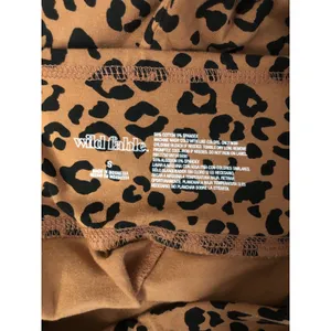 Wild Fable Womens Leopard Print High-Rise Leggings Tan Black Small thumbnail 4