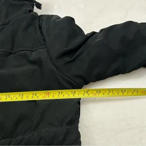 Black Comfy Winter Mid Length Thick Warm Faux Fur Lined Jacket Coat Women’s S thumbnail 8
