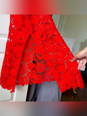 Rococo Sand Eliza‎ Lace Maxi Dress Cutout Blood Orange Small NWT thumbnail 8