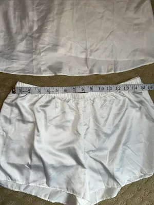 Flora Nikrooz White Lace-Trim Sleep Set - Tank & Shorts, Medium NWOT thumbnail 7