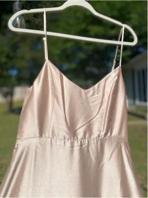 Show Me Your Mumu Satin Maxi Slip‎ Dress Champagne Quiet Luxury Bridesmaid Clean thumbnail 5