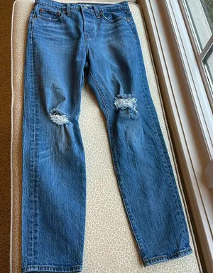 Levi’s Wedgie buttonfly high rise distressed jeans size 26 thumbnail 1