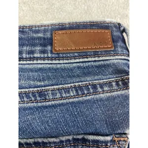 Abercrombie & Fitch Harper Low Rise Ankle Women's Size 27/4s Blue‎ Raw Hem EUC thumbnail 10