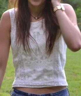 White Lace Crop Top thumbnail 7