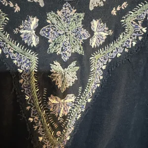 Free People Chic Embroidered Women's Blouse in Navy thumbnail 2