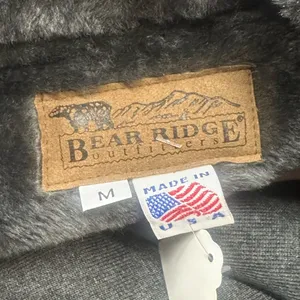 Bear Ridge fuzzy warm zip‎ up jacket size M Gray Size M thumbnail 4