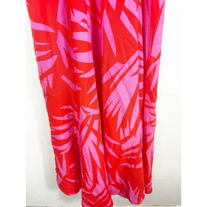 Vici Pink Red Tropical Print Maxi Dress Small Sleeveless Beach Vacation thumbnail 11