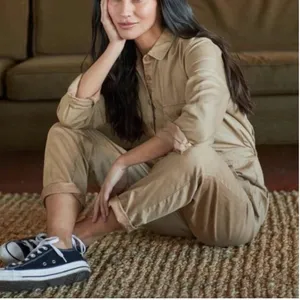 NWT Outerknown S.E.A. Suit Long Sleeve Organic Cotton Jumpsuit Sandy Small thumbnail 4
