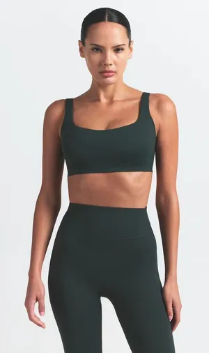 Nike Skims Matte Scoop Neck Sports Bra Dark Teal Size XS thumbnail 1