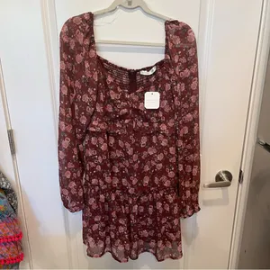 NEW Altar’d State Floral Mini Dress Size XL NWT thumbnail 5