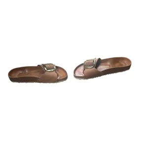 Birkenstock Arizona Big Buckle Sandals Size 38 7 RETAIL $160 #409 brown anthro thumbnail 7