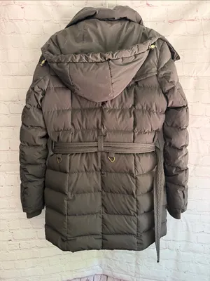 London Fog Women's Dark Brown Quilted Belted Puffer Coat Size Medium thumbnail 3