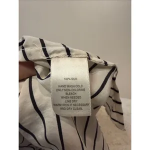 White House | Black Market 100% Silk Cowl Neckline Layering Striped Tank Blouse Size Small thumbnail 5