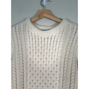 Original‎ Aran Co Womens Cream 100% Merino Wool Cable Knit Sweater Small Ireland thumbnail 3