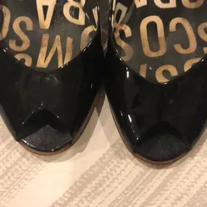 Marc by Marc Jacobs Black Patent Peep Toe Heels, Size 40 thumbnail 2