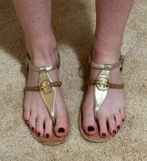 Tommy Hilfiger Gold and Brown Sandals thumbnail 1