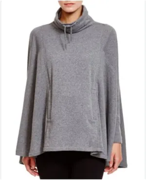 UGG Pichot Grey Fleece Lined Poncho Sweater thumbnail 1