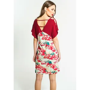 Smash! Fabia Tunic Dress Japanese Geisha Asian Woman V-Neck Strappy Cut-Outs S thumbnail 2
