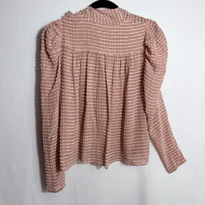Ulla Johnson Soft Mesa Pink Silk Blend Sheer Carine Top Blouse Size S thumbnail 2