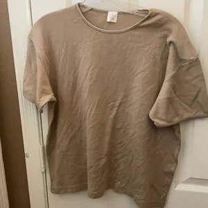 FINAL MARKDOWN Ladies ribbed tee medium Tan thumbnail 1